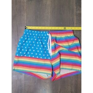 Chubbies Stars and Stripes‎ Rainbow Swim Trunks Shorts Men's Large